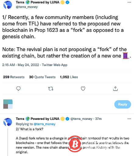 Terra:复兴计划不是将现有链进行分叉,而是创建一个新的链