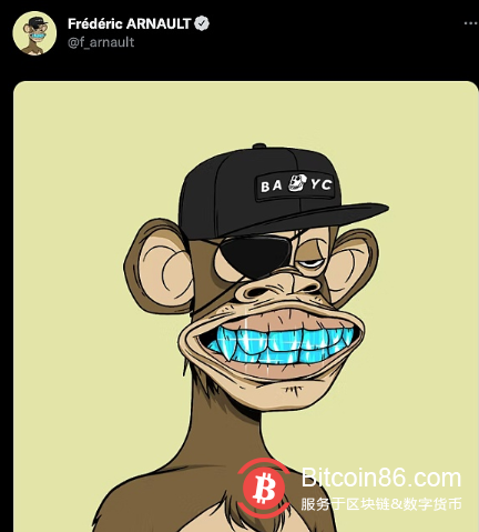 泰格豪雅CEO在其社交网络展示无聊猿#4215