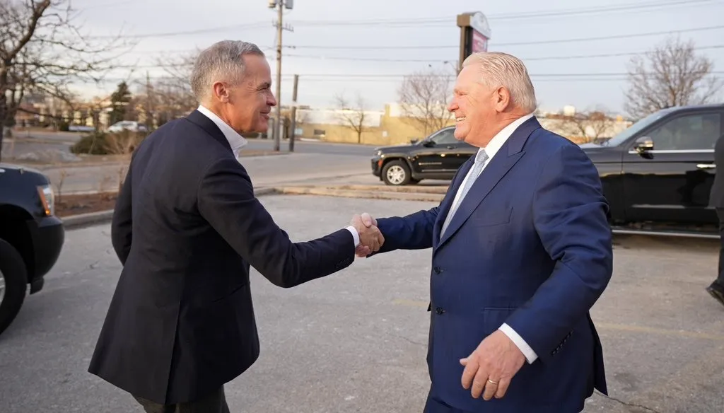 Mark Carney Doug Ford discuss trade ahead of Washington trip as U.S. tariffs take effect