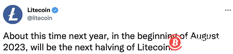  莱特币预计将于明年8月上旬进行下一次减半 
