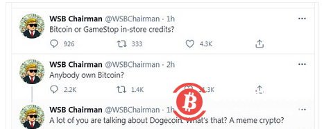 散户“血洗”华尔街 比特币会是下一个“GameStop”吗?