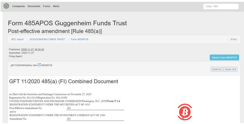 SEC批准后古根海姆将投资5亿美元,成为GBTC的第三大投资人