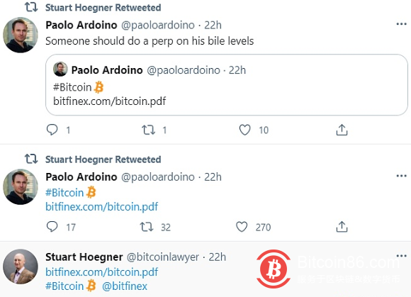  Bitfinex将比特币白皮书上传至其官方网站 