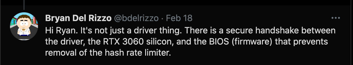 英伟达意外解锁了RTX 3060以太坊挖矿限制器,重大失误?