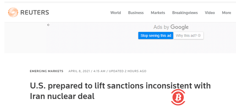 重磅突发!美国准备解除对伊制裁,数字货币血洗一夜,什么情况?