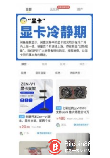 比特币上涨引发显卡热:成交均价涨1060元 闲鱼设“冷静期”