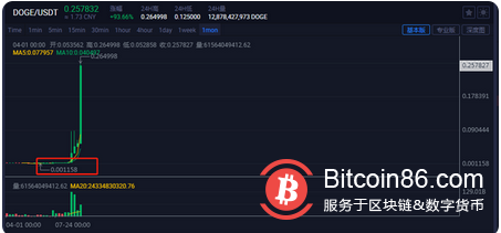 真的上天了!狗狗币暴涨100% 自去年低点已翻250倍!