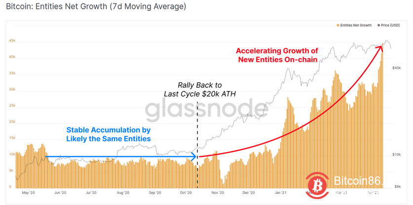 比特币暴跌后引发抄底潮,散户地址增长加速