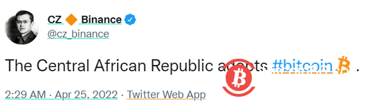 中非共和国采用比特币为法定货币