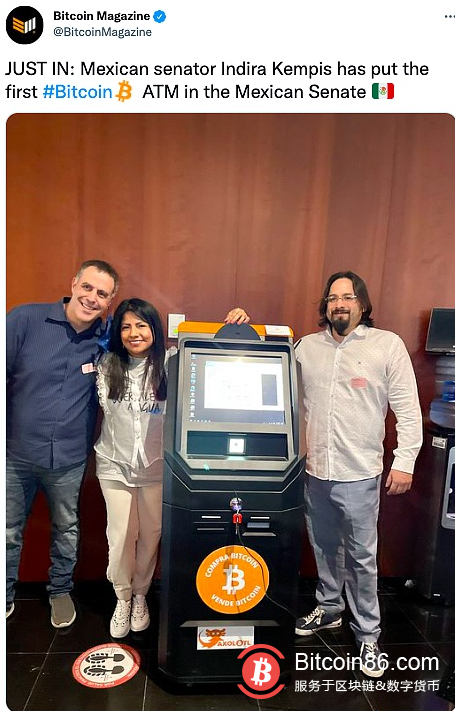 墨西哥参议院已放置比特币ATM机