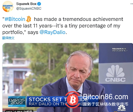  桥水基金创始人达利欧：比特币开始在我的投资组合中占据一席之地 