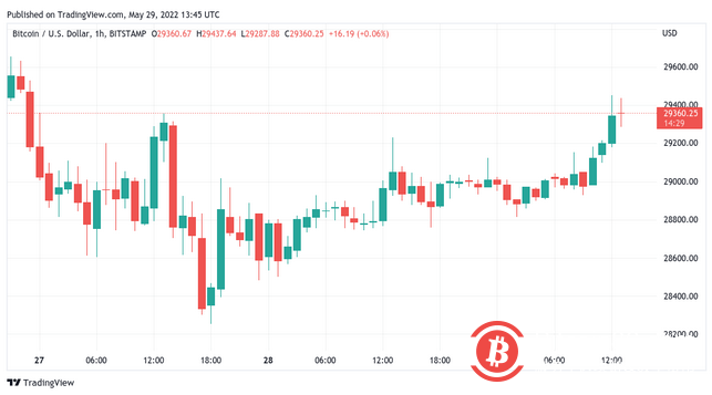 比特币创下 9 周连跌纪录，5月BTC价格下跌 22%