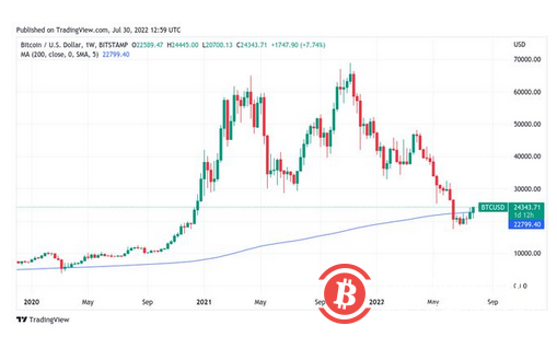 比特币在7月份上涨了 20%，正在享受一些人所说的“熊市反弹”