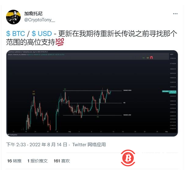 由于看跌的声音称 BTC 价格为“双顶”，比特币达到 25,000 美元