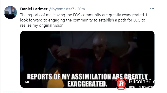 BM：我离开EOS的报道被夸大了 期待与社区合作 