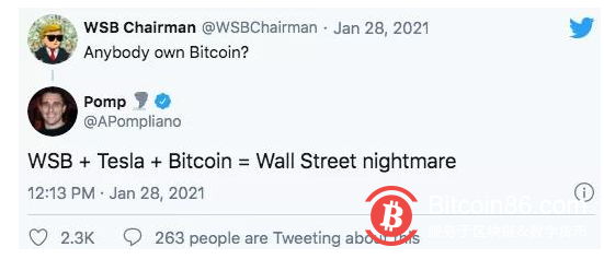 韭菜崛起—狗狗币吸引Wallstreetbets关注,一小时暴涨50%