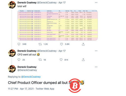 Coinbase高管团队抛售大量股票?别再相信谣言了