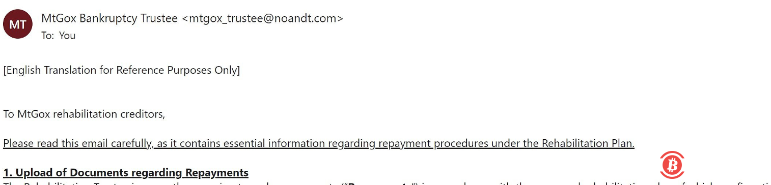  MtGox开始登记信息或将向债权人偿还BTC，累计超14万枚 