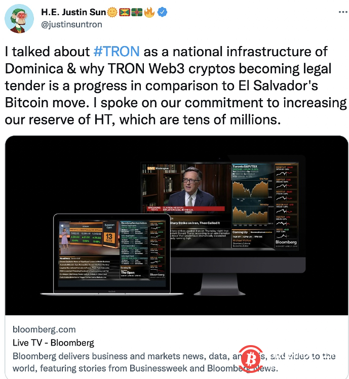  孙宇晨：拥有数千万枚HT 