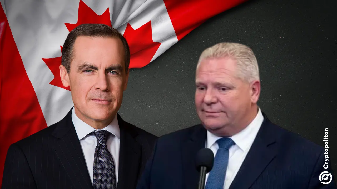 马克·卡尼（MarkCarney），道格·福特（DougFord）在华盛顿旅行之前讨论贸易