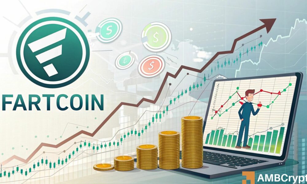 Fartcoin在24小时内飙升22％，每月高点：下一步是0.54美元吗？
