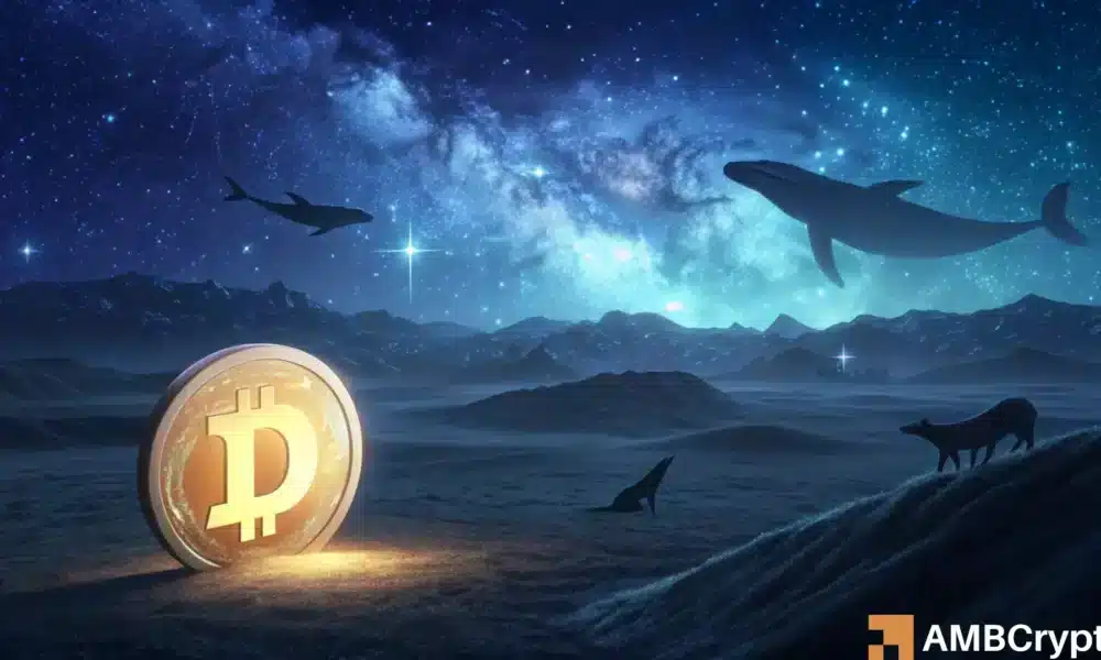 Dogecoin：100mDogeWhaleTransferSparks兴趣，但买家退缩了